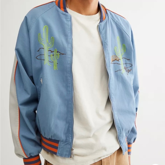 BDG Jacket Embroidered Souvenir Medium New With Tags Cactus - Picture 2 of 12